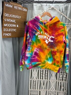 Six Flags Magic Mountain Tie-Dye Hoodie - Multicolor | Large